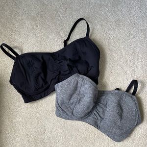Black and Gray Motherhood Maternity Nursing Bra Bundle